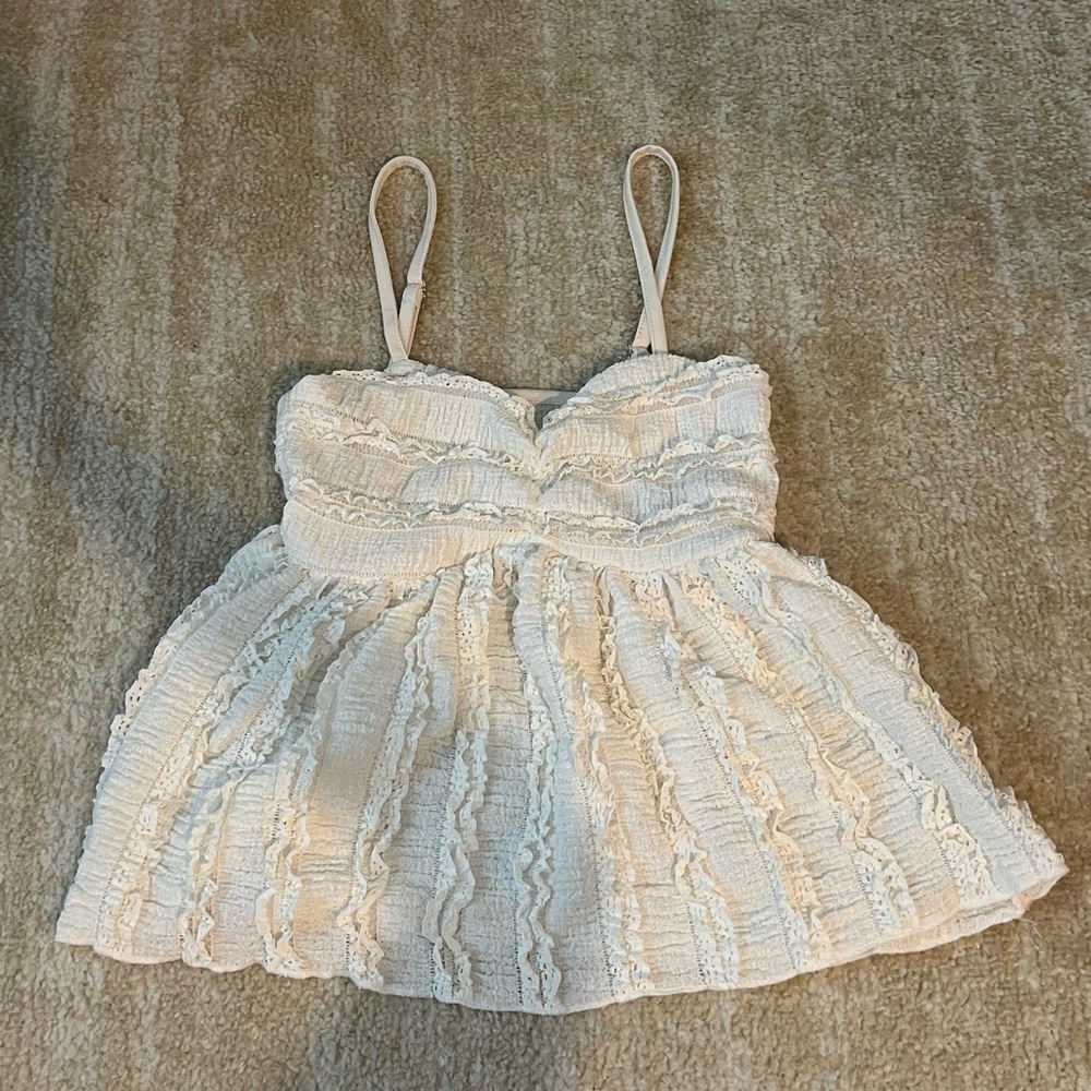 Cream Tank Cami Sleeveless Top